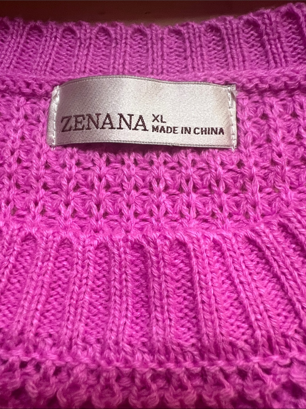 Zenana bright mauve waffle sweater - Picture 2 of 3